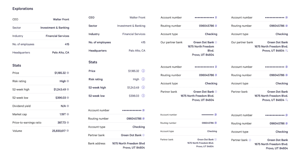 exploration on the design component sheet for the summary list component